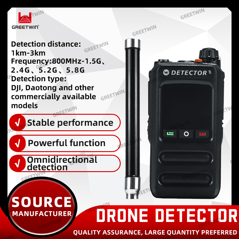 Handheld drone detector 1-3km range DJI FPV AUTEL drone signal detector device