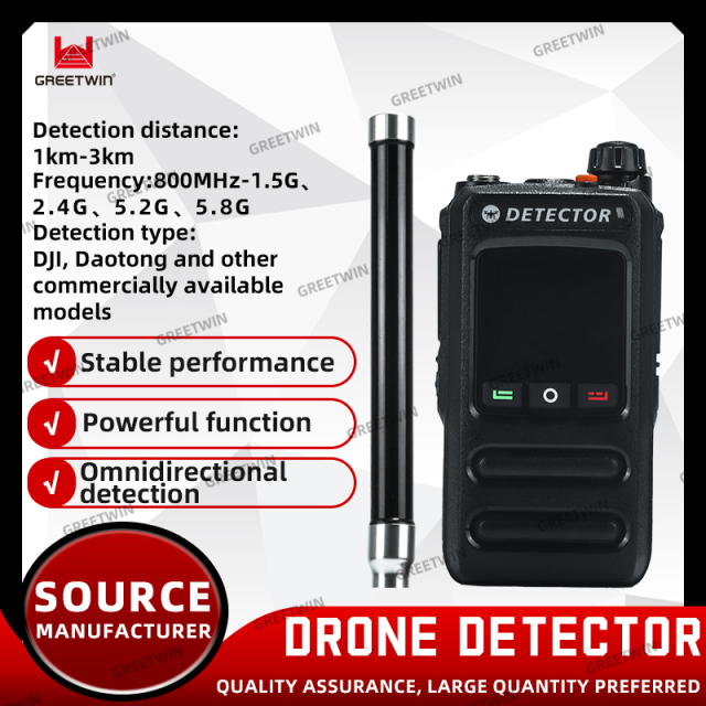 Handheld drone detector 1-3km range DJI FPV AUTEL drone signal detector device