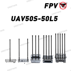 1-5 band FPV vehicle drone jammer 300-800M jamming range device