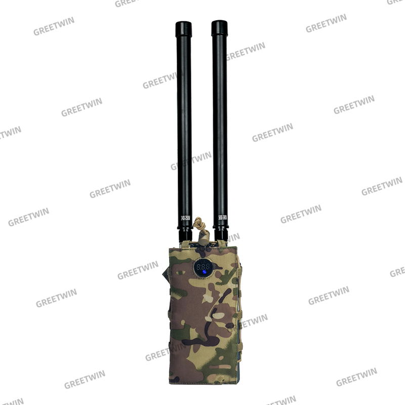 Dual band jamming FPV 300 meter range 2.4G 900MHz Drone FPV jammer