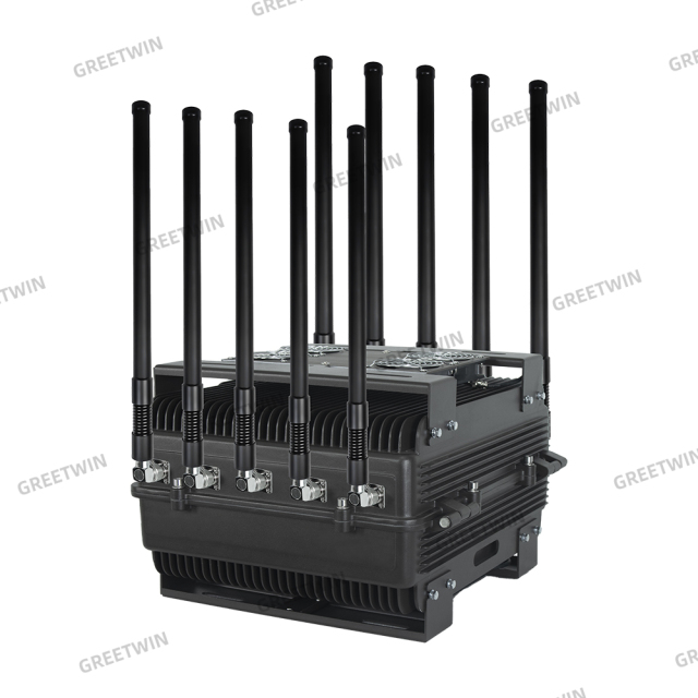 High Power 500W Customized 10 band drone jammer 433-5.8G Vehicle anti drone system