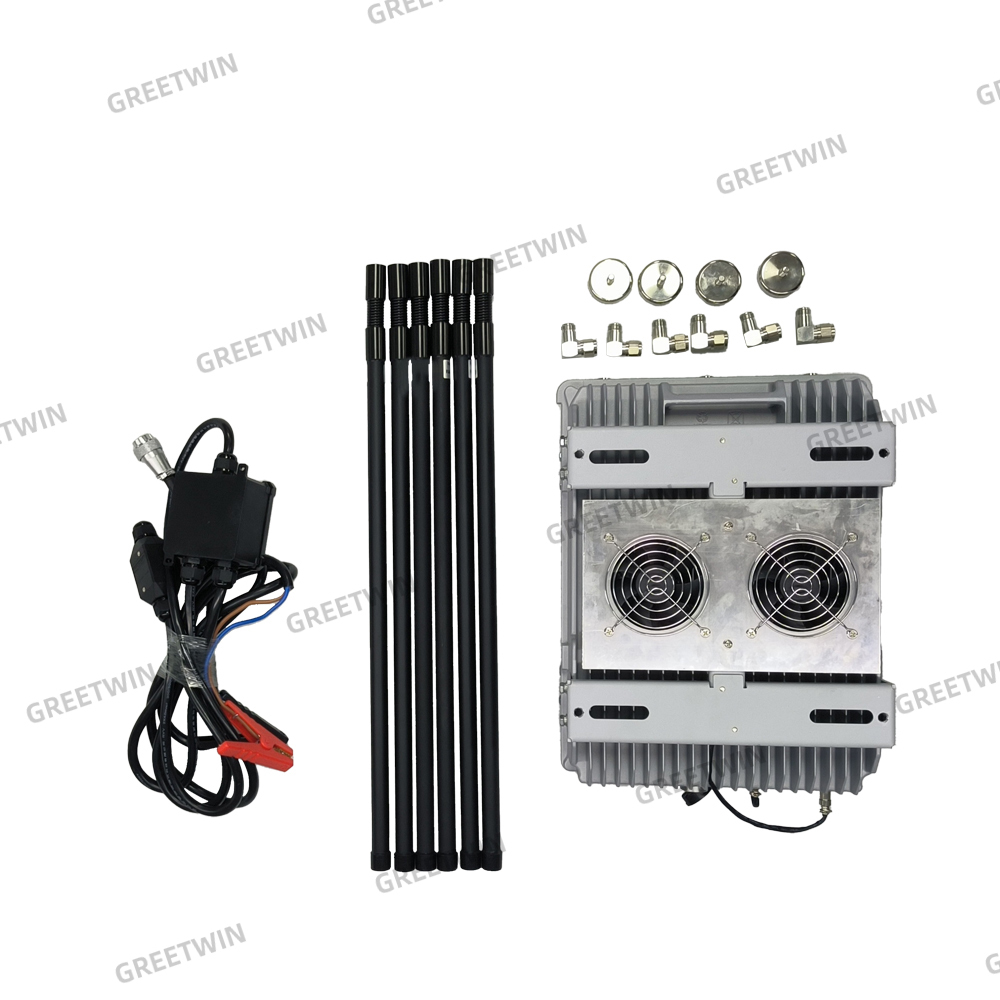 6 band FPV vehicle drone jammer 300-800M jamming range anti drone device