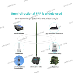 Spring Fiber Glass Colorful 32mm 1000mm Length can be customized Omni directional Antenna