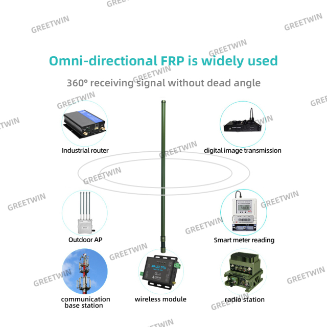 Spring Fiber Glass Colorful 32mm 1000mm Length can be customized Omni directional Antenna