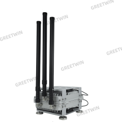 300W Vehicle 3 band anti drone device Omnidirectional FPV Drone signal jammer