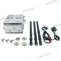 300W Vehicle 3 band anti drone device Omnidirectional FPV Drone signal jammer