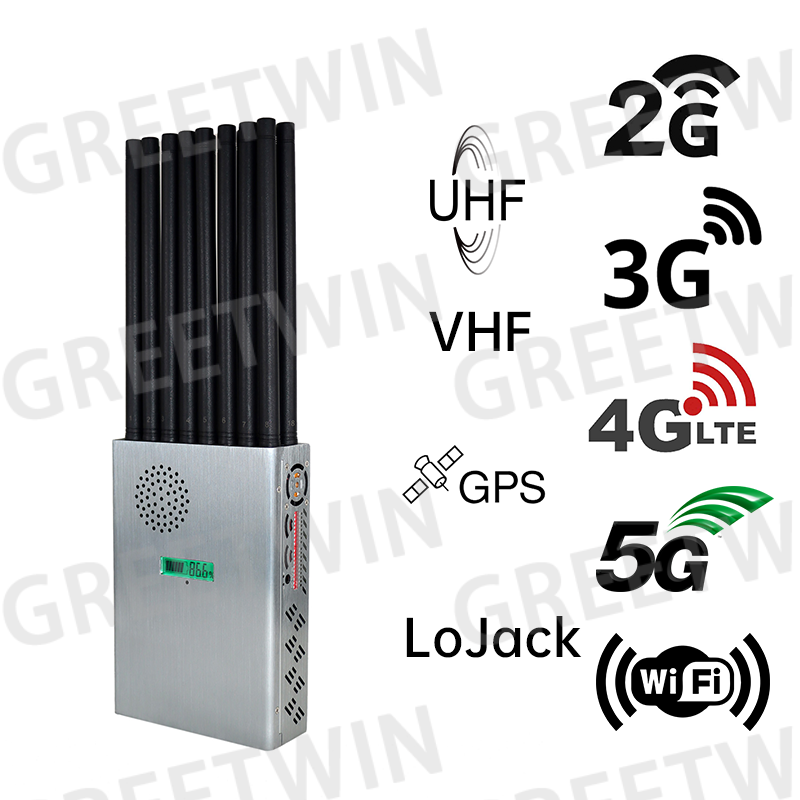 Greetwin Portable Handheld 18 Channels GSM CDMA LTE 3G 4G 5G Phone Signal WIFI GPS Lojack Signal Jammer