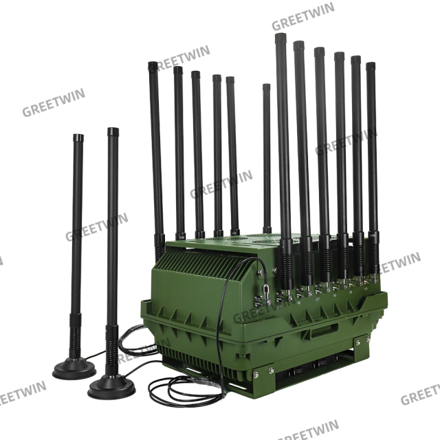700W Vehicle 14 Band Drone Jammer 100MHz-5.8G Anti FPV Signal Device