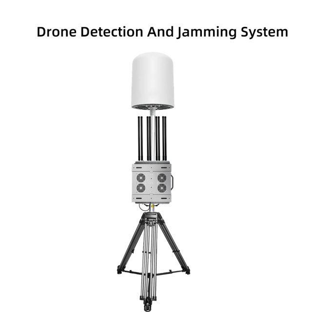 DJI AUTEL FPV 1-10 KM 100MHz--6000Hz Drone Detector With 550W 9 Band Automatic Jamming System