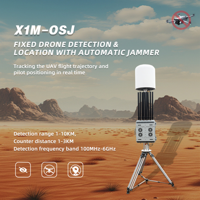 Greetwin 100MHz--6000Hz Fixed Drone Detection And Location With Automatic Jamming System