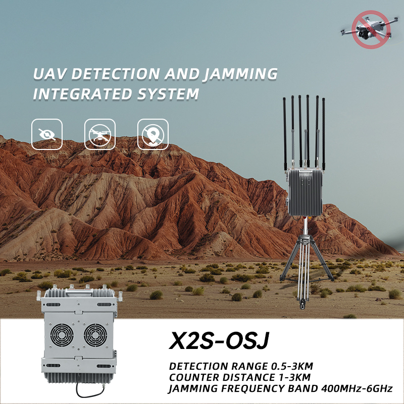 Portable Drone Detection range 1-5 km and Drone Jamming range 1-3km integrated system