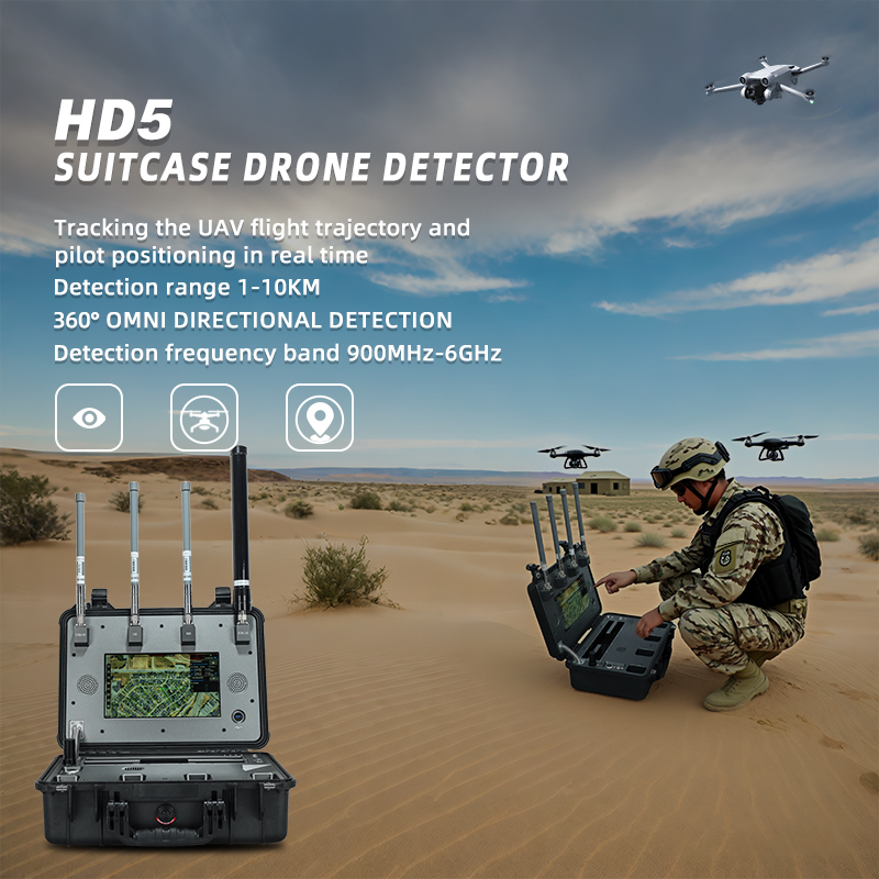 900MHz 1.4GHz 2.4GHz 5.2GHz 5.8GHz Drone FPV Signal Detector 1-10KM Drone Omnidirectional Detection