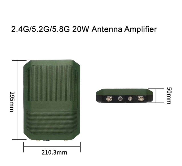 Tri band 20W 2.4G 5.2G 5.8G FPV Signal Booster Antenna Drone Signal Extender