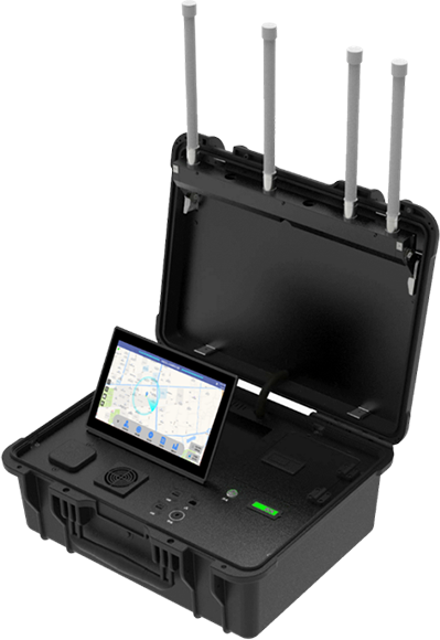 Portable 1-10KM omnidirectional Drone FPV Detection Alarm Security suitcase Uav Detector