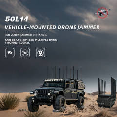 700W Vehicle 14 Band Drone Jammer 100MHz-5.8G Anti FPV Signal Device