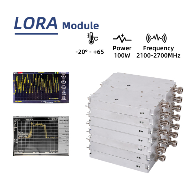 100W Wide Band 2100 - 2700MHz 1500-2100MHz 1100-1500MHz Lora RF Drone Jammer Module