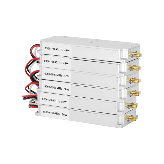 GaN 50W 6500-6700 MHz Drone Jammer Anti FPV UAV RF Module