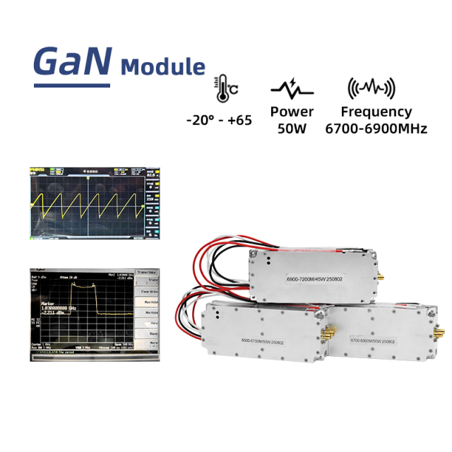 6700-6900MHz 50W Anti Drone Device GaN FPV Jammer RF Module