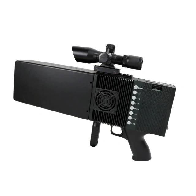 8 band Anti Drone Gun 500-1500m Jamming Range Drone Jammer