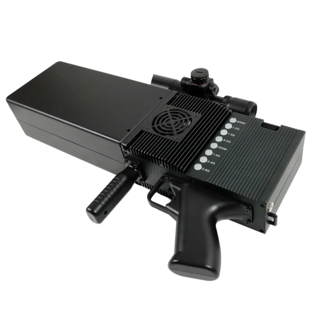 8 band Anti Drone Gun 500-1500m Jamming Range Drone Jammer