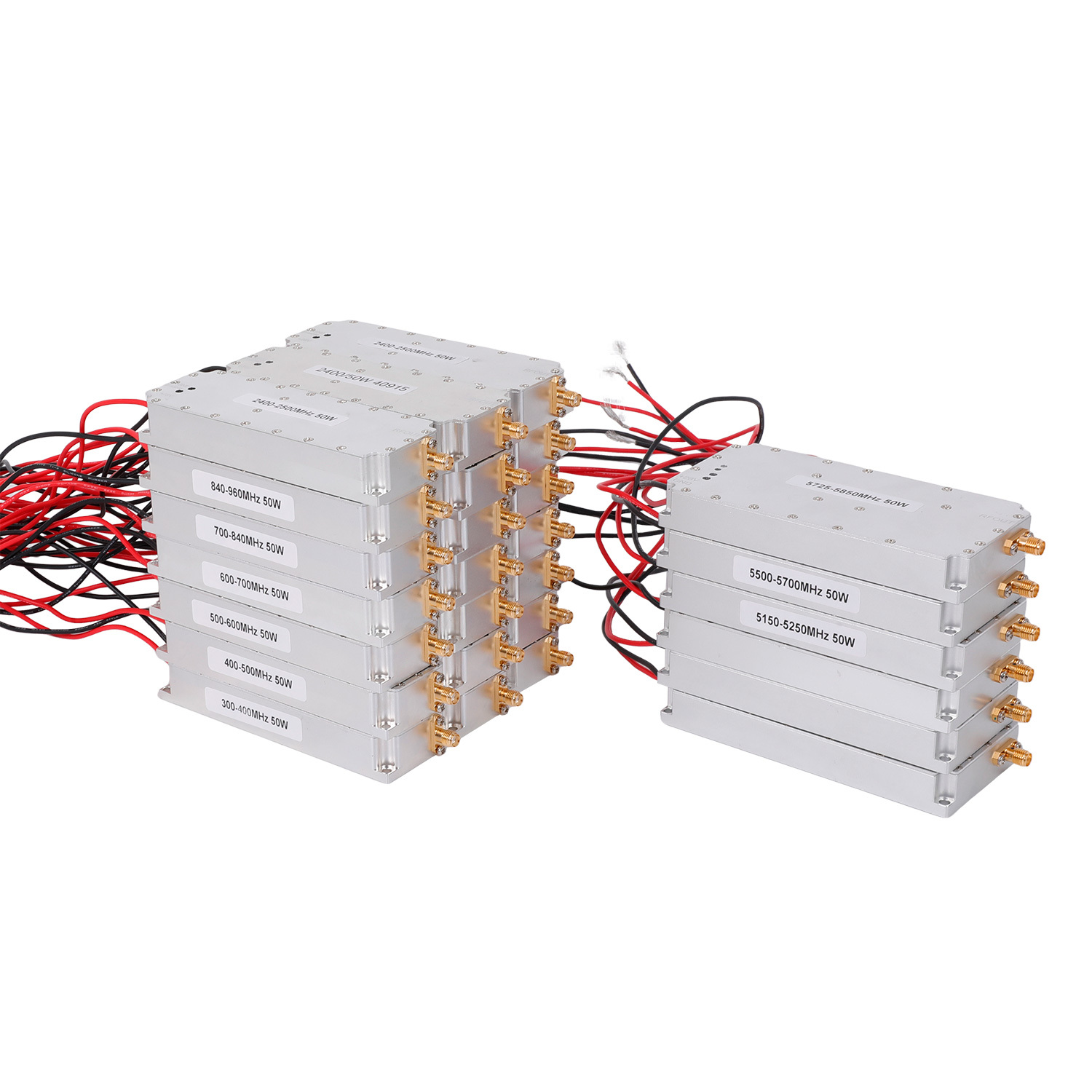 RF Customized Frequency 6700-6900 6900-7100MHz 100W GaN Lora Anti Drone Signal Jammer Module Signal Blocker