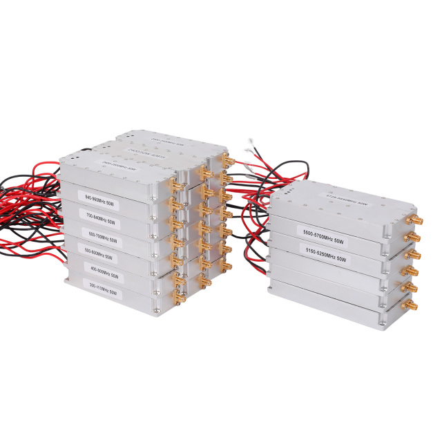 Customized 7100-7300MHz 7300-7500MHz 100W Drone Signal Jammer Drone Signals Blocking RF Module