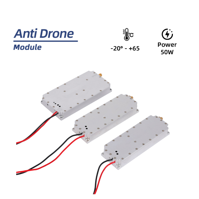 50W 4990-5945MHz Anti Fpv Uav Drone Shielding System Module with GaN Signal