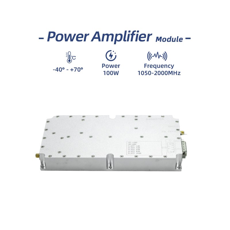 High Power 7-12GHz Wide band RF Power Amplifier Anti Drone Module 50W