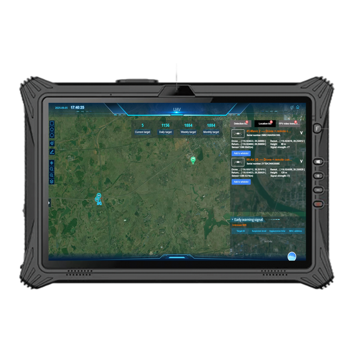 70 MHz to 6.2GHz wide-spectrum Full-Band Detection Drone Signal Detector 1-10KM FPV Video Capture 2km