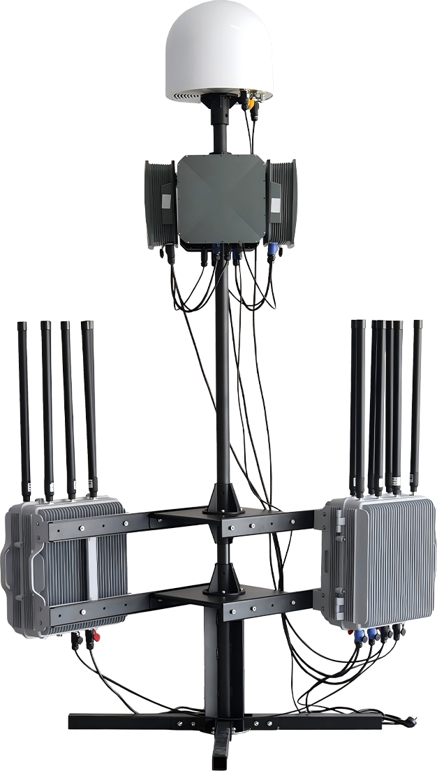 70MHz-6GHz Full frequency Band 10KM Fixed Drone Detection and 3KM Drone Jamming Device