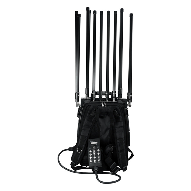 12 band 2 KM Drone Jammer Range High power 600W backpack Anti Drone 433 900 1.5G 2.4G 5.2G 5.8G FPV Jammer