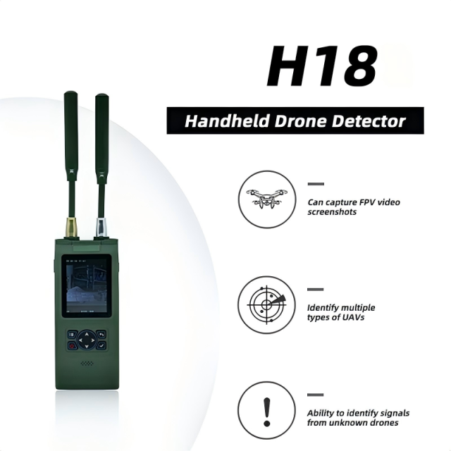 Drone Detector Handheld FPV Detector and Location 100-8000MHz Drone Defence Detection Dji FPV Autel 1-2km Signal Detector