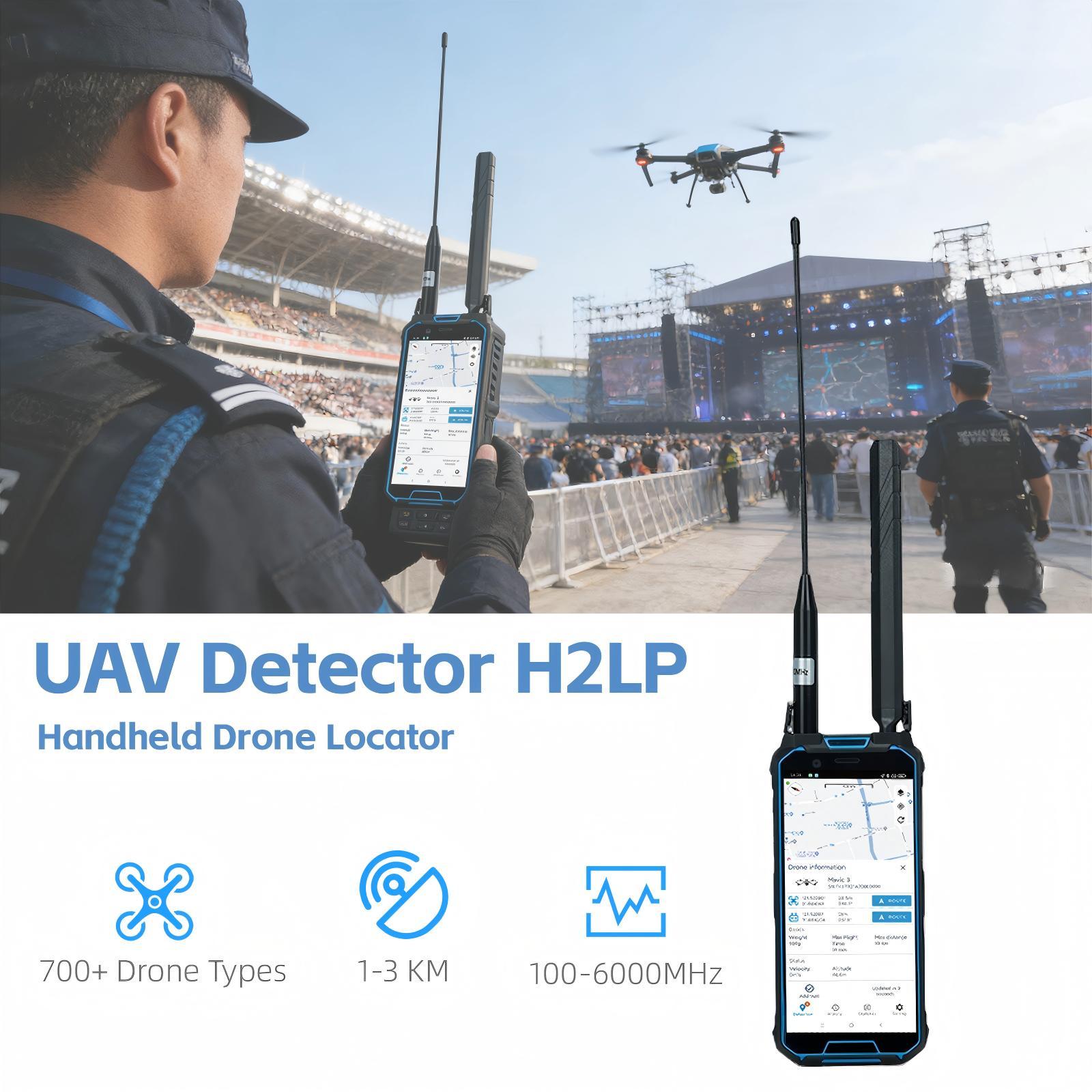 FPV Detector Full-Band Gain Antenna Pilot Positioning Flight Trajectory Did Rid Fpv Signal Portable DIY Dji Resolution Protocol Handheld Drone Detector