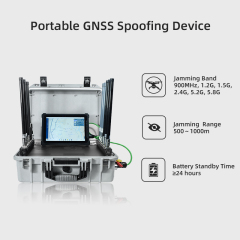 100-6000MHz Portable Suitcase Uav Detector Spoofer Jammer System Anti Drone Detection Equipment