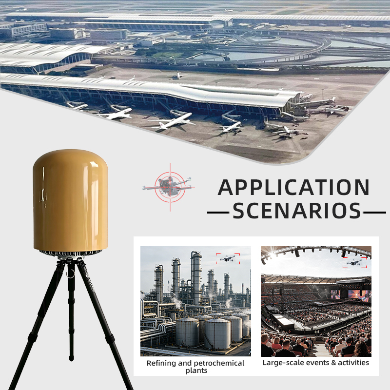 70MHz-10000MHz Wideband Drone Detector 1-10km Omni Detection Positioning Detector
