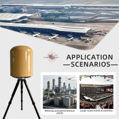 70MHz-10000MHz Wideband Drone Detector 1-10km Omni Detection Positioning Detector