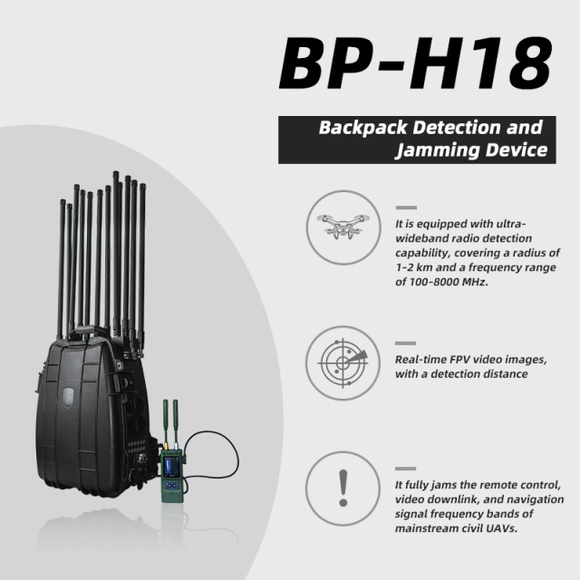 2km Range Portable Drone Detector Jammer Integrated Equipment 100-8000MHz Ultra-Wideband Uav Fpv Jamming and Drone Detector