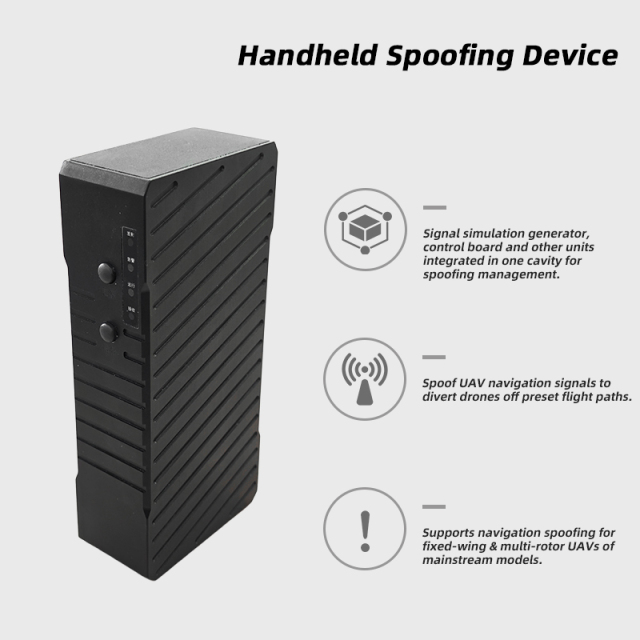 Handheld Gnss Defense System 1km Drone Jammer GPS Gnss Bds Galileo Drone Spoofing