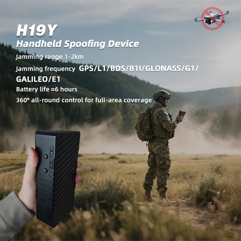 Handheld Gnss Defense System 1km Drone Jammer GPS Gnss Bds Galileo Drone Spoofing