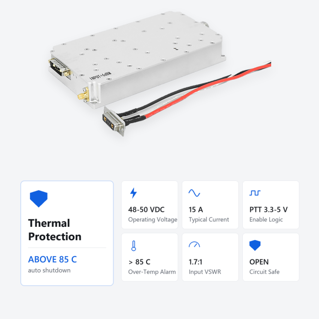 500W 1100-1500MHZ 1.5G Drone Jammer Module anti fpv System RF Power Amplifier Module