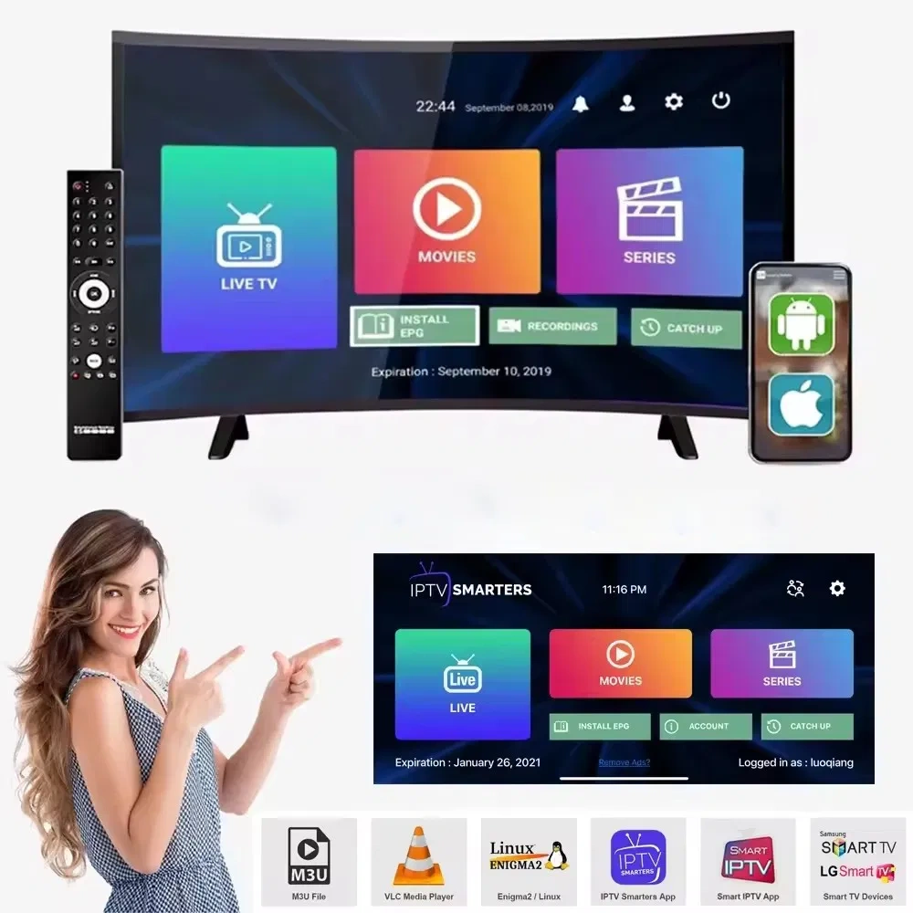 4K IPTV Subscription TREX IPTV Server French Italy Sweden Spain Arabic Netherlands Germany UK All Europe Sports Channels for Android/Smart TV/M3U/MAG/PC/IPTV Smarters APP Subscription Free Test