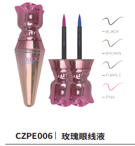 Rose-Embossed Liquid Eyeliner