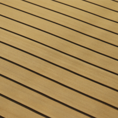 Marine UV-resistant Faux Teak Sheet Foam Boat Flooring Light Teak & Black