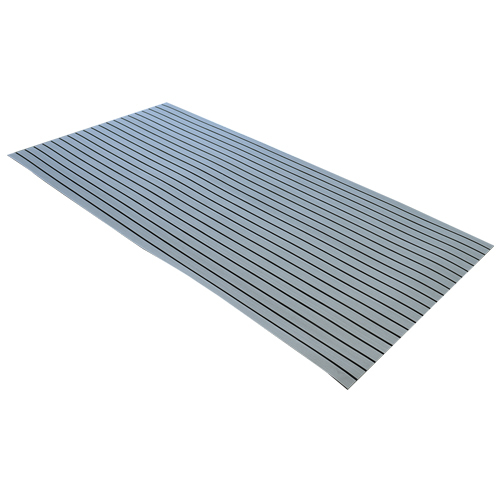 Marine UV-resistant Faux Teak Sheet Foam Boat Flooring Light Grey & Black