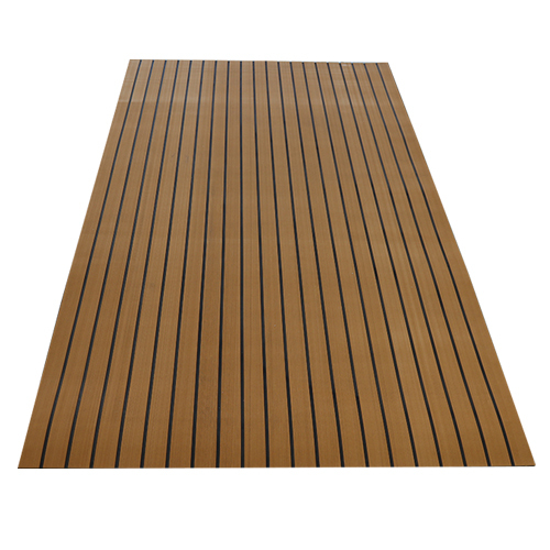 Marine UV-resistant Faux Teak Sheet Foam Boat Flooring Light Brown & Black