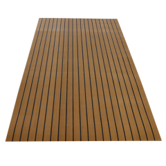 Marine UV-resistant Faux Teak Sheet Foam Boat Flooring Light Brown & Black