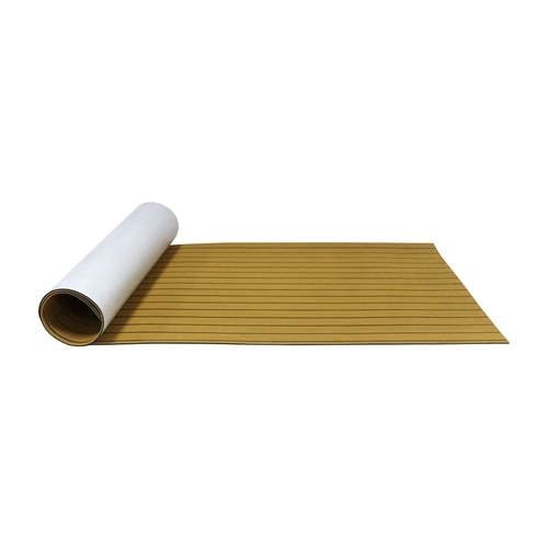 Marine UV-resistant Faux Teak Sheet Foam Boat Flooring Light Teak & Black
