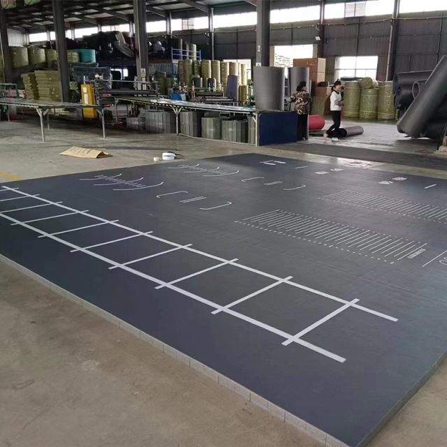 QTMAT PVC floor cover National Standard Taekwondo Wrestling Mats MMA Judo Training Tatami Mats For Sale