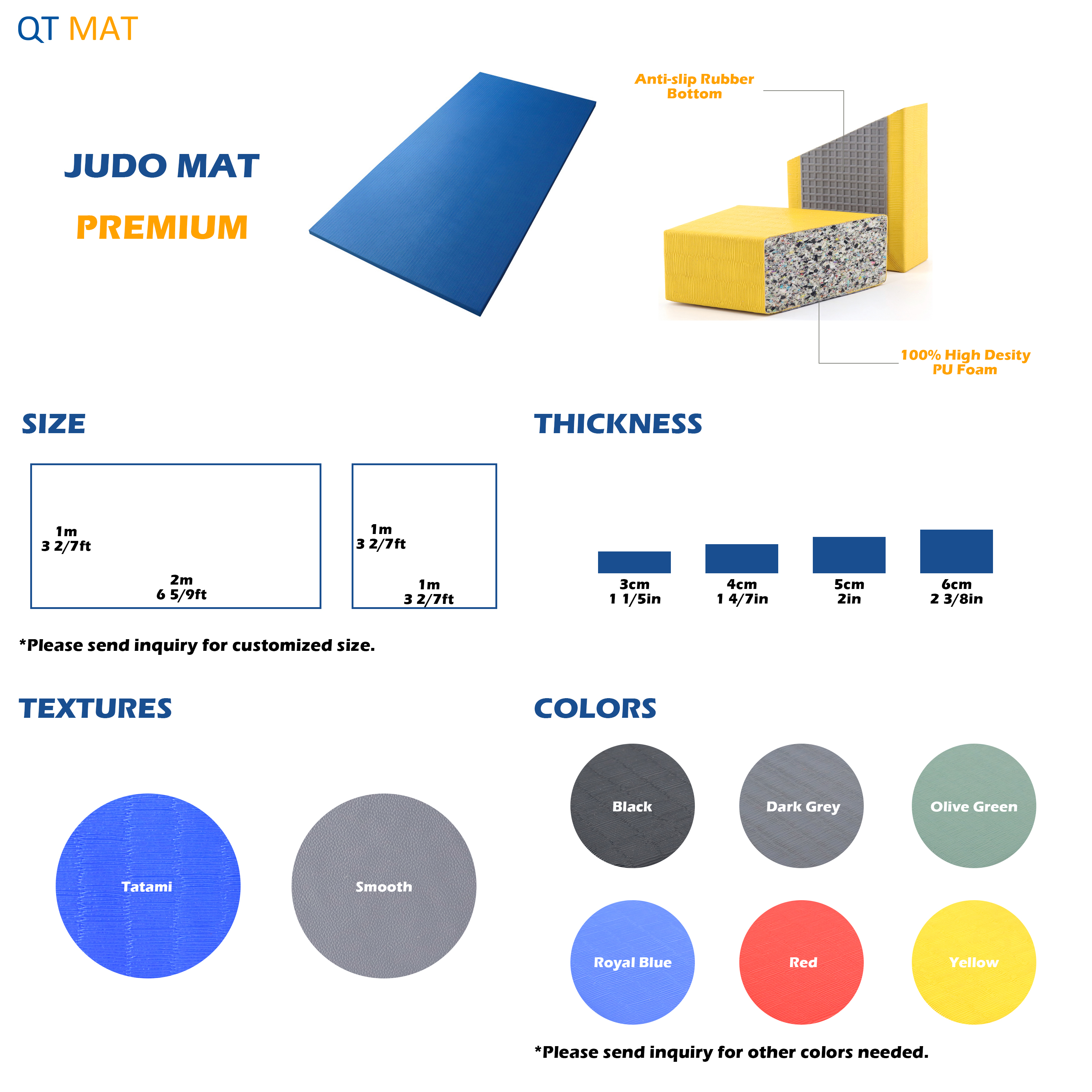Judo Mat Thickness Options