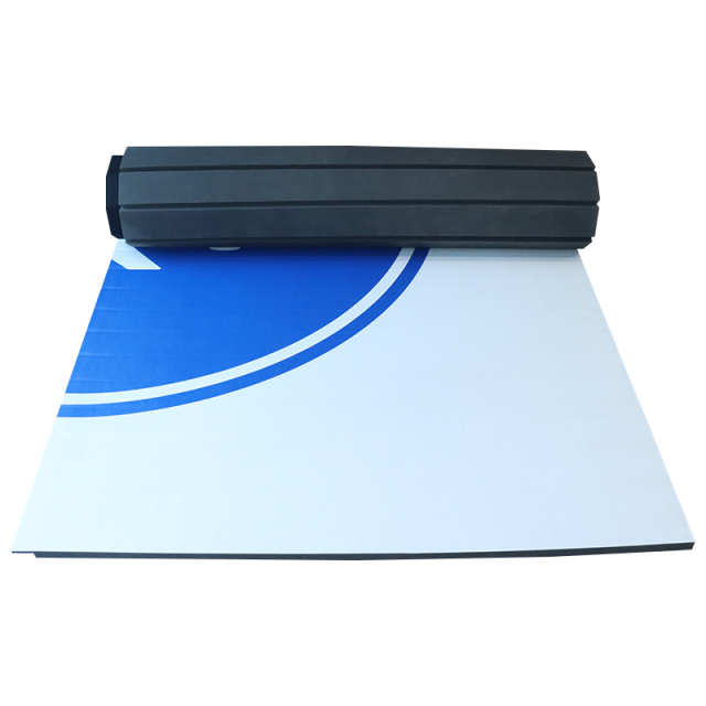 Roll Out Martial Arts Mat for BJJ MMA Grappling Home Gym Dojo Flooring PVC Leather XPE Foam Tatami Training Mat